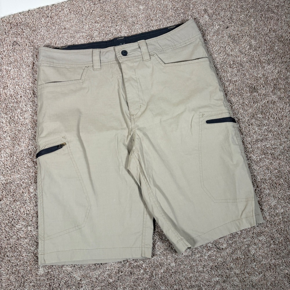 ZeroXposur Mens Utility Cargo Shorts Oak Tan Size 32 Stretch Hiking H87800S